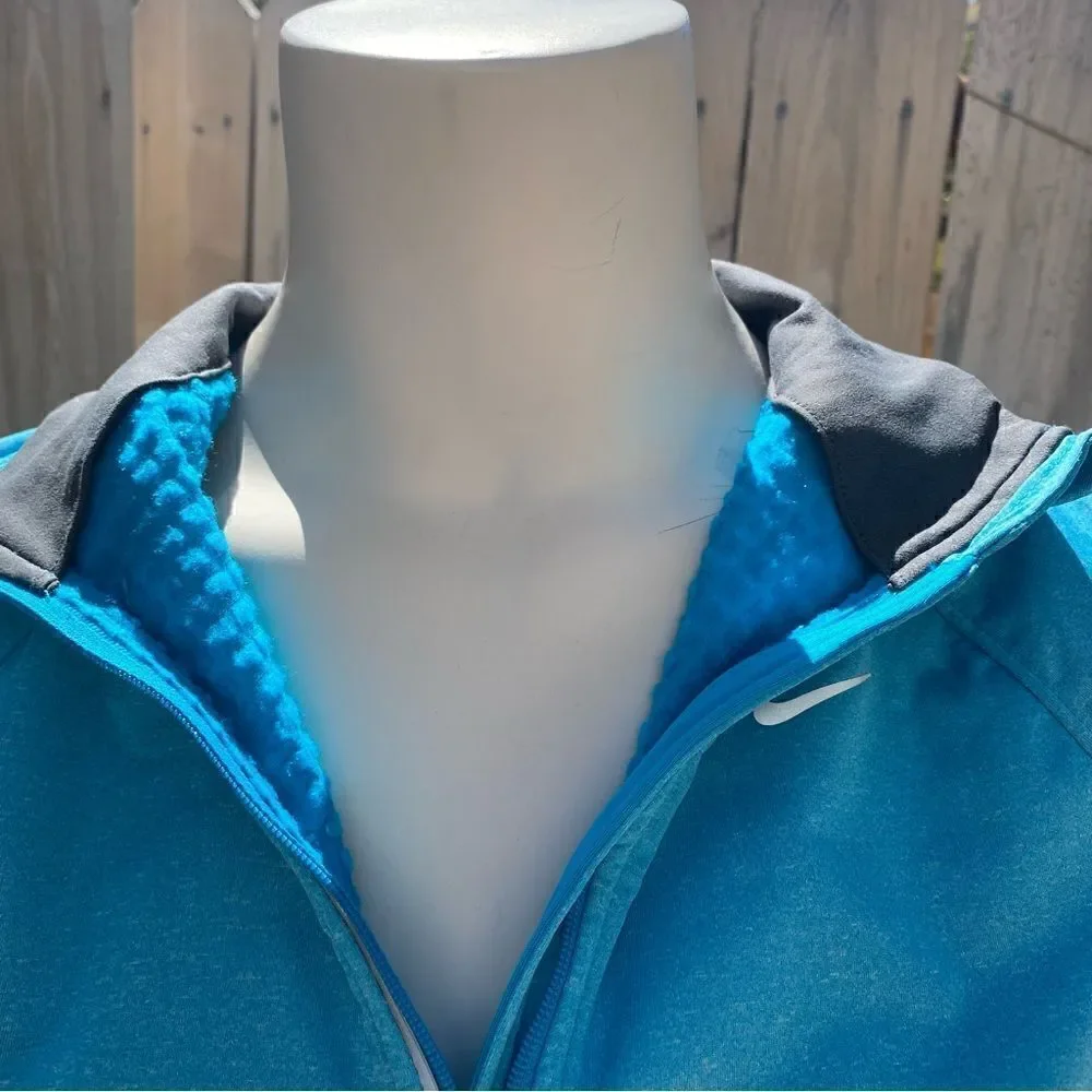 Nike aqua blue dry fit jacket size small